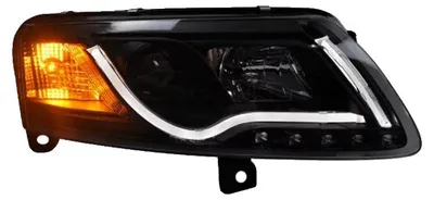 Produktbild von Scheinwerfer-Einheit, kompatibel mit AUDI A6 C6 LED-Scheinwerfer 2009-2011, LED-Technologie, Projektorlinse-Design, 05-08