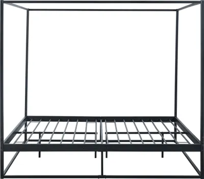 Produktbild von Himmelbett ’Kristianstad’ mit Lattenrost Metall 160 x 200 cm Schwarz