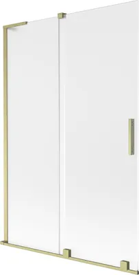 Zdjęcie produktu dla Mexen Velar L parawan nawannowy 2-skrzydłowy rozsuwany 120 x 150 cm, szron, złoty szczotkowany - 896-120-003-31-55