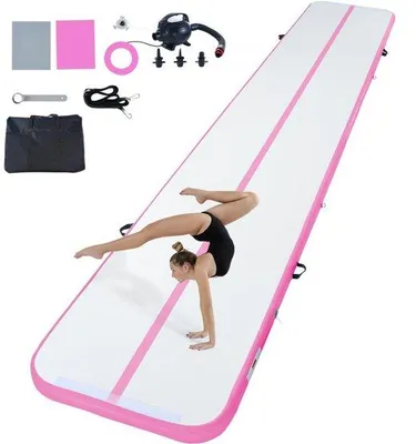 Produktbild von Turnmatte 598x101x10cm rosa für Zuhause und Fitness