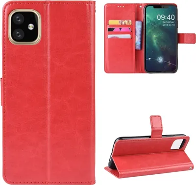 Produktbild von Mobigear Wallet iPhone 11 Pro Max Hülle Klapphülle Geldbörse - Rot