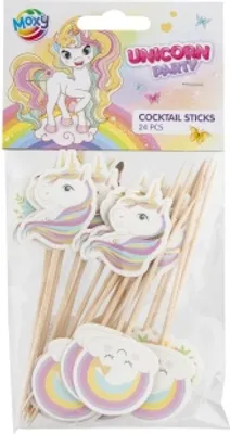 Image de Bâtonnets à cocktail - licorne 24pcs