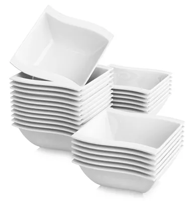 Produktbild von MALACASA, Serie Flora, 24 tlg. Porzellan Schüsseln Set Müslischäle  Reisschüsseln für 24 Personen