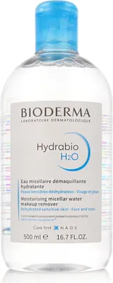 Productafbeelding van Bioderma Hydrabio H2O, voor dames, 500 ml, geschikt voor een veeleisende huid, kalmerend, reinigend, verfrissend, regenererend, fles, 1 stuk