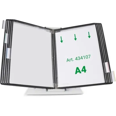 Produktbild von tarifold Sichttafelsystem 434107 DIN A4 schwarz mit 10 St. Sichttafeln