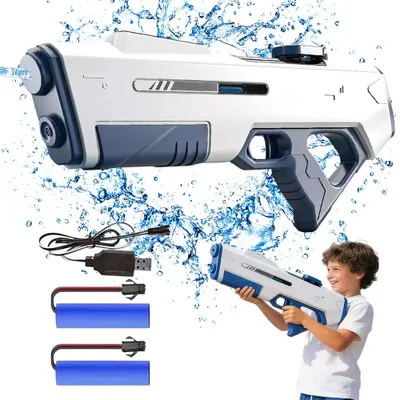Produktbild von Wasserpistole Elektrisch,Wasserpistole Erwachsene und Kind,Electric Water Gun Automatic,400ML Elektrisch Wasserspritzpistole mit 6-8m Reichweite