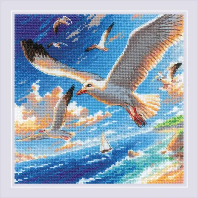 Kreuzstich-Set Zeebries 20 x 20 cm, Zählmuster, Nadel