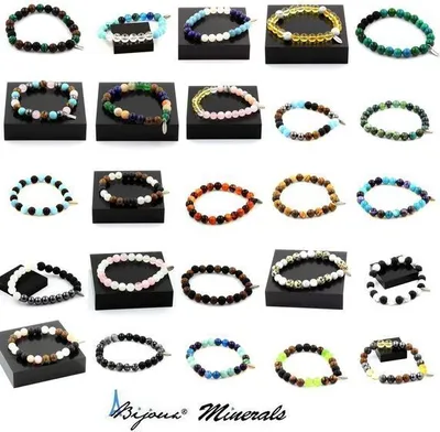 Immagine prodotto di Bracciale di opale rosa + quarzo 8 mm