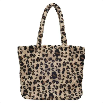 Image de Selencia Zaya Tote Bag - Teddy Laptoptas 16 inch - Leopard
