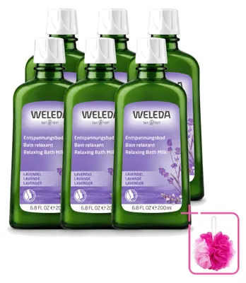 Zdjęcie produktu dla 6 x Mleko do kąpieli Weleda Lawenda, relaksujące - 200 ml - zestaw ekonomiczny - 6 sztuk