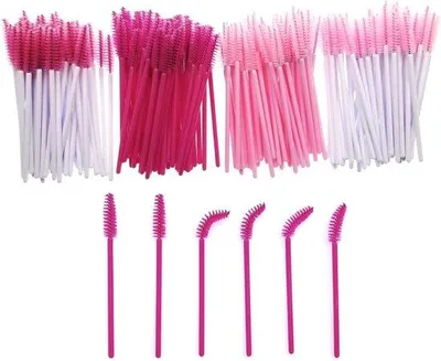 Produktbild von Famanu Wimperbürsten Kunststoffgriff - 50 Stück, rosa