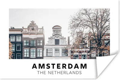 Produktbild von MuchoWow® Poster Niederlande - Amsterdam - Haus 120x80 cm - Bilder