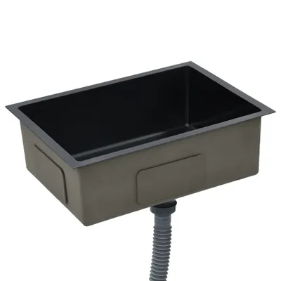 Produktbild von Cloris DesignMöbel Spülen - Schwarz Handgefertigte Küchenspüle Schwarz Edelstahl Schlichtes4880385