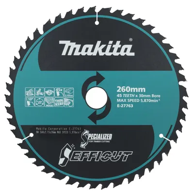 Produktbild von Makita Kreissägeblatt 260x30x45Z Efficut