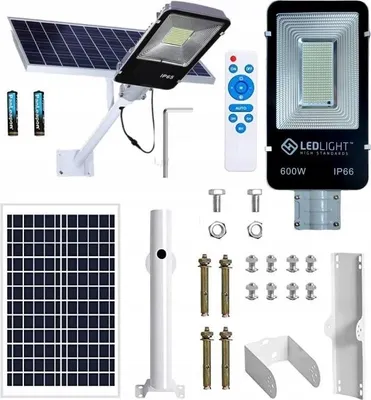 Immagine prodotto di Grande Lampione Solare A Led Per Esterni, Potente Sensore Da 600 W