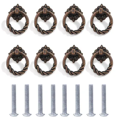 Image de Boutons de porte vintage, poignées d'armoire, poignées de tiroir, poignées de meuble, alliage, poignées à visser, poignées pour portes, armoires, tiroirs, buffets, cuisines