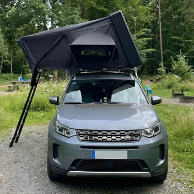 Produktbild von Dachzelt Autodachzelt Aluminium Case 160x210x110cm, bis zu 5 Personen Schwarz LED und vielen Extras