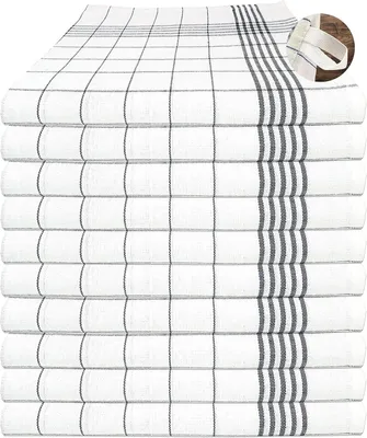 Produktbild von Set mit 10 Küchentüchern, 100 % Baumwolle, 50 x 100 cm, 45 x 90 cm, 10,5 (95 g, 10 Stück)