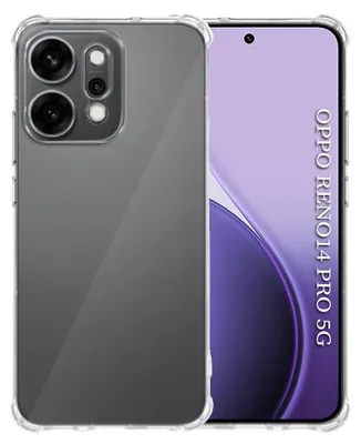 Obrázek produktu pro Techsuit – odolný průhledný silikonový obal pro Oppo Reno14 Pro – průhledný