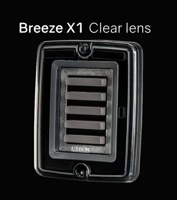 Zdjęcie produktu dla Światło tylne - Ledson - Breeze X1 - 4,3" - 11cm - przezroczyste - tylne - hamulec - migające - 12V-48V -