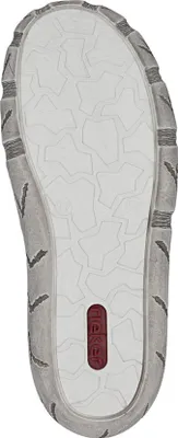 Produktbild von Rieker Damen Sneaker Leder Schnürschuh im Retro Look mit Lochmuster L0307, Größe:37 EU, Farbe:Weiß