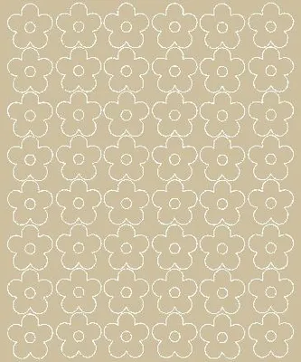 Immagine prodotto di Adesivi murali fiori 3 cm Adesivi fiori 48 pezzi beige opaco.