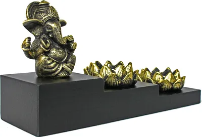 Produktbild von Ganesha Figur auf Podest Teelichthalter Zen-Garten Nr:YD-300