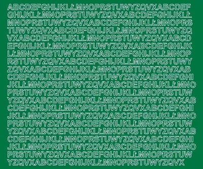 Image de Lettres autocollantes, 7 mm, vert brillant