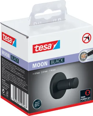 Produktbild von tesa Handtuchhaken MOON BLACK schwarz