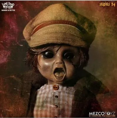 Imagen del producto de MEZCO LIVING DEAD DOLLS, Serie 32: Figura de acción de la bruja "Black Cat", género terror, producto nuevo. Mezco