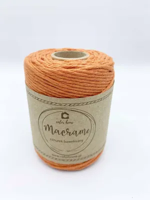 Produktbild von COLORHOME Makrame-Schnur 2mm 100m Baumwolle Kürbis