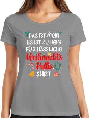 Produktbild von Ugly Christmas Familie Weihnachtsoutfit - Weihnachten Xmas Christmas Damen T-Shirt, Grau, XL