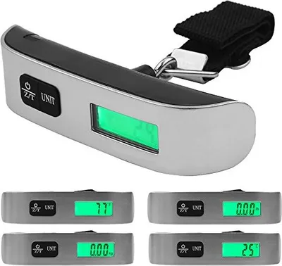Immagine prodotto di FDIT Bilancia da cucina portatile digitale a forma di T portatile elettronica con display LCD peso bilancia bagaglio borsa nuova argento (con retroilluminazione)