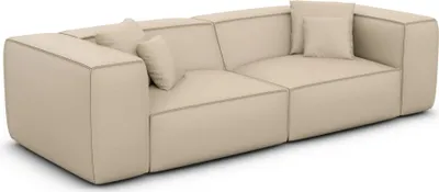 Produktbild von Kunstleder 3-Sitzer Couch Arelia Beige