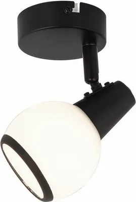 Zdjęcie produktu dla Kinkiet ścienny czarny ze szklanym kloszem Loris 1xE14 40W REA817401-30 Reality