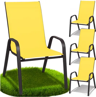 Image de Chaises de jardin en métal pour terrasse balcon fauteuil de jardin moderne 4 pcs