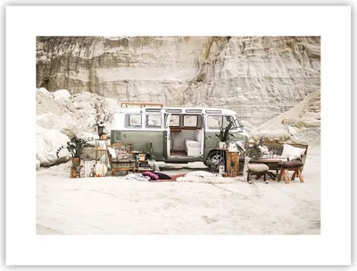 Produktbild von Poster - Poster ohne Rahmen - Wohnmobil Boho Möbel - 40x30 cm - Wand Bild - Wanddeko - Wandbilder - Kunstposter - Wandposter - Bilder - Kunstdruck - Wanddekoration - Wandbild - P2XAA40x30-4542