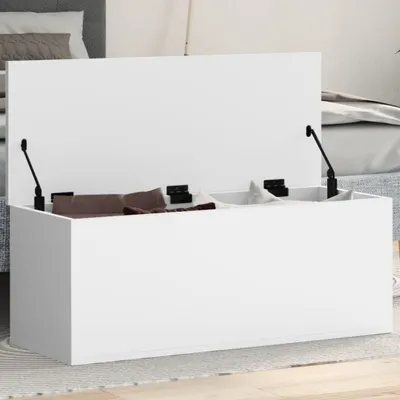 Produktbild von Möbel Truhe Weiß 90x35x35 cm Holzwerkstoff - Sitztruhen 840681