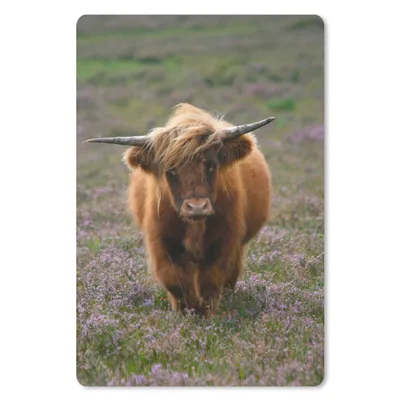 Produktbild von MuchoWow® Mauspad Mousepad Schottische Hochlandbewohner - Heidelandschaft - Tiere 18x27 cm - Mousepads - Maus Mat - Pad - Mausunterlage
