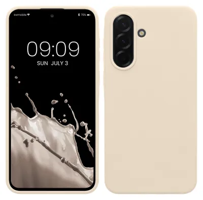 Produktbild von kwmobile Handyhülle für Samsung Galaxy A37 5G Hülle - Case Silikon - Kabelloses Laden - Schutzhülle Cover in Creme matt