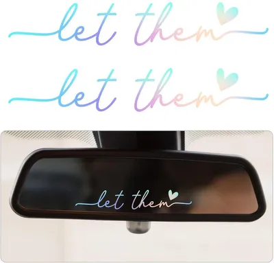 Let Them 2Pcs Auto-Rückspiegelaufkleber Vinyl wasserdicht