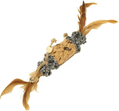 Immagine prodotto di Duvoplus Cat Toy in sughero con piume e campanellini