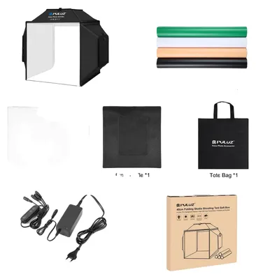 Produktbild von Fotografie Lichtbox, Kompaktes Design, Vielseitige Hintergründe, 40CM EU Stecker