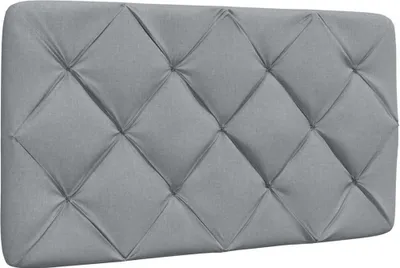 Image de Coussin de tête de lit Gris clair 80 cm Tissu