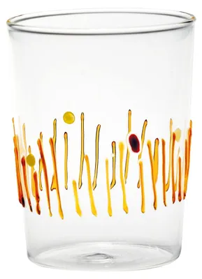 Image de Zafferano Set 4 Verres Tumbler 4 Saisons En Verre Borosilicaté Fait À La Main, Couleurs Assorties, Résistants Et Fonctionnels Pour La Table.