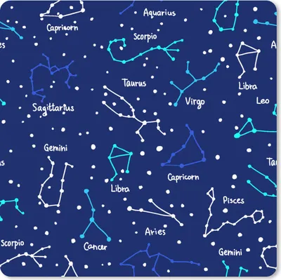 Produktbild von MuchoWow® Mauspad Mousepad Zodiac - Sternennacht - Muster - Jungen 20x20 cm - Mousepads - Maus Mat - Pad - Mausunterlage - Desk Mat - Bureauartikeln