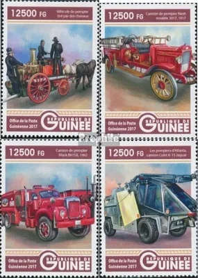 Produktbild von Briefmarken Guinea 2017 Mi 12361-12364 (kompl. Ausgabe) postfrisch Feuerwehrfahrzeuge