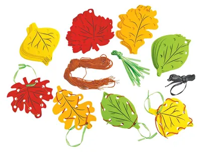 Productafbeelding van Colorations Vlechtbladeren knutselset, herfstdecoratie, 24-delig, papier