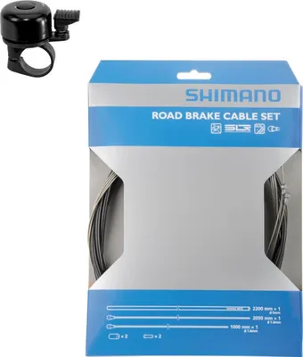 Image de Kit de câbles de frein Shimano Road SLR en acier inoxydable, cloche de vélo incluse