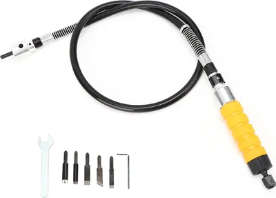 Obrázek produktu pro Elektrické řezbářské dláto Sada tesařských nástrojů Žlutá rukojeť Bez námahy s klíčem